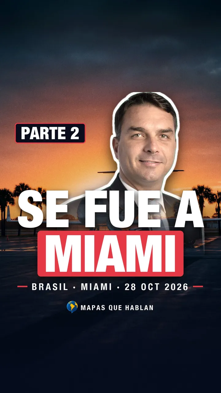 Portada de Mapas que hablan con el título sobre la llegada de Flávio Bolsonaro a Miami
